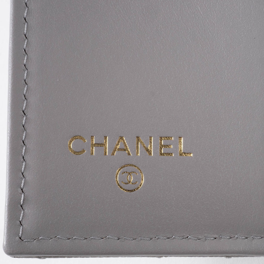 CHANEL Authentic Gray Caviar Leather Wallet - Picture 12 of 16